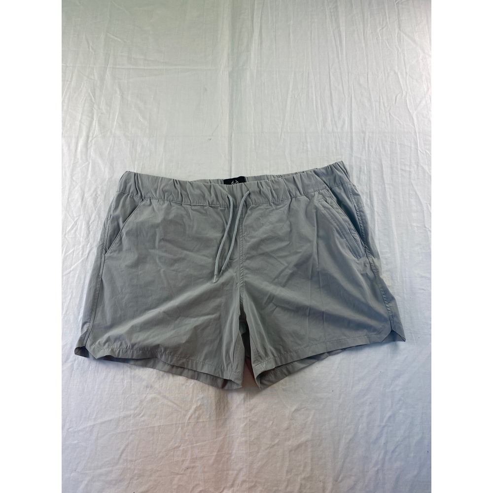 Realtree Fishing Gray Performance Shorts 2XL Elastic Waist Quick Dry Nylon